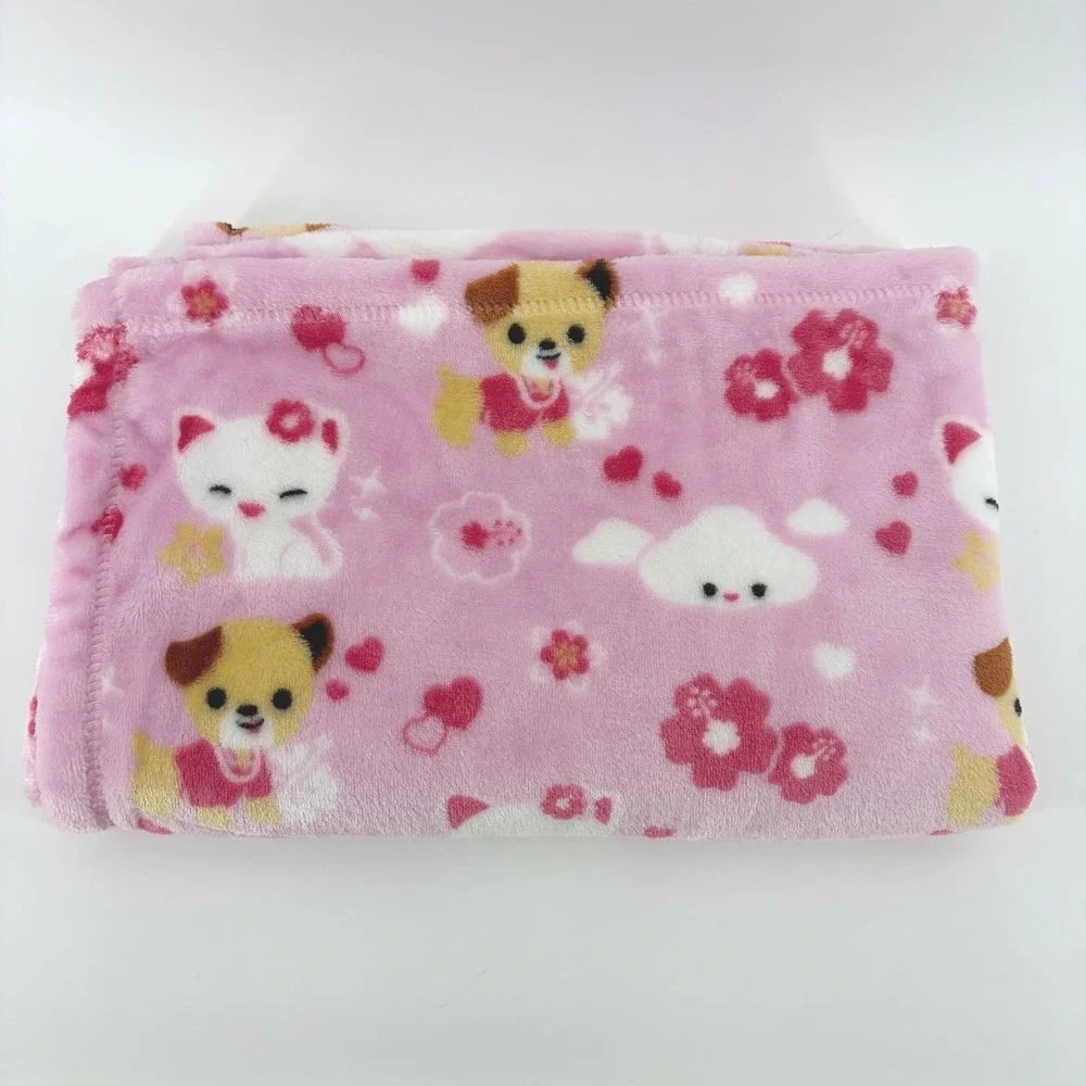 Island Heritage Island Yumi Pink Fleece Baby Blanket Hawaii Hibiscus Cat Puppy
